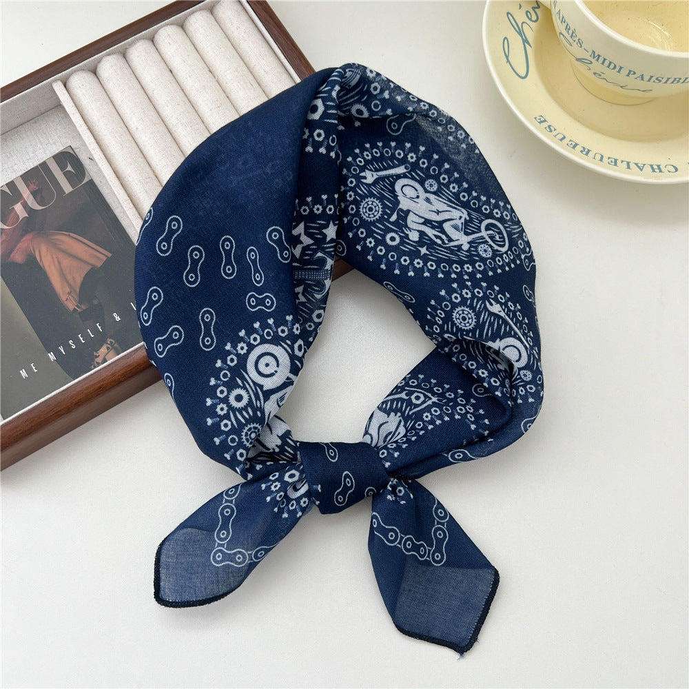 Women's Towel Soft Literary Decoration Silk Retro Scarfs