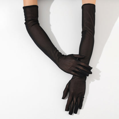 Women's Elastic Net Yarn Sunscreen Fashion Dress Gloves