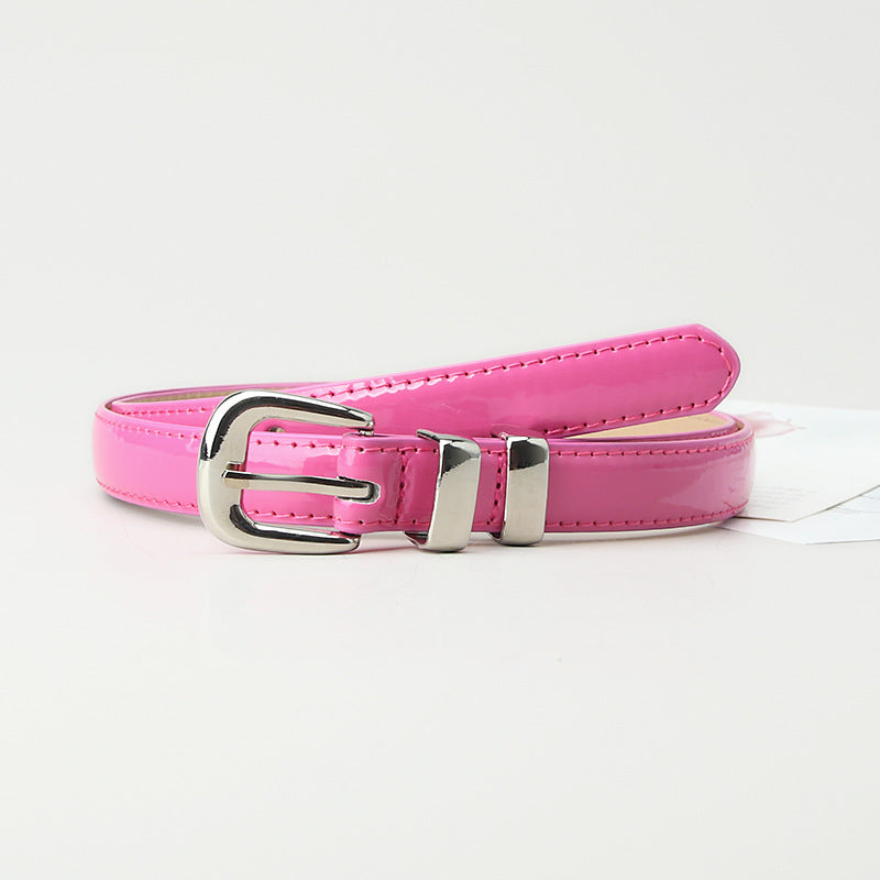 Women's Korean Style Versatile Alloy Thin Candy Color Belts