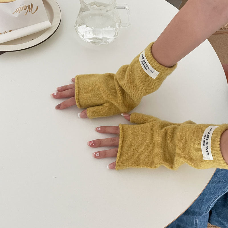 Extended Open Finger Pile Solid Color With Gloves