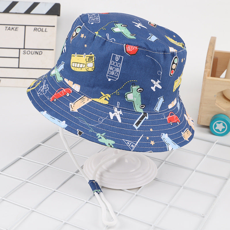 Children's Bucket Thin Korean Style Big Brim Kids' Headwear