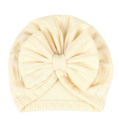 Children's Bow Hat Solid Color Breathable Vertical Kids' Headwear