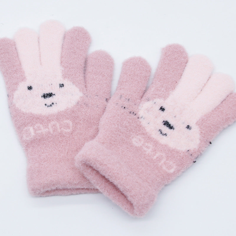 Women's Korean Minority Simple Solid Color Sweet Girly Gloves