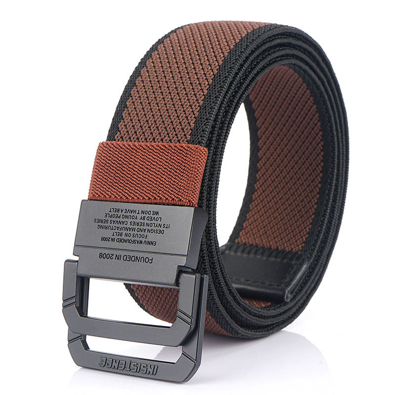 Men's Double Buckle Canvas Outdoor Sports Casual Belts