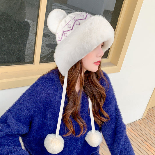 Women's Wool Korean Style Ear Protection Riding Hats & Caps