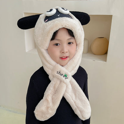 Children's Ears Moving Plush Bonnet One-piece Will Kids' Headwear