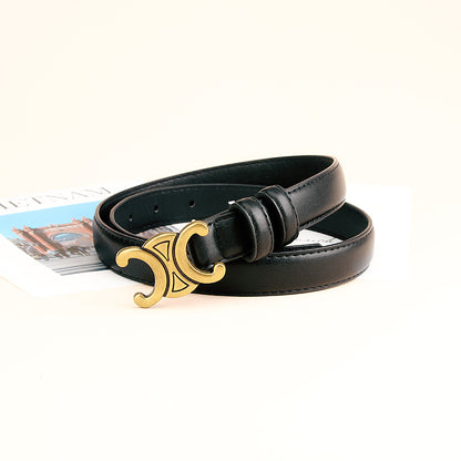 Women's Double Imitation Leather Advanced Sense Style Decoration Belts