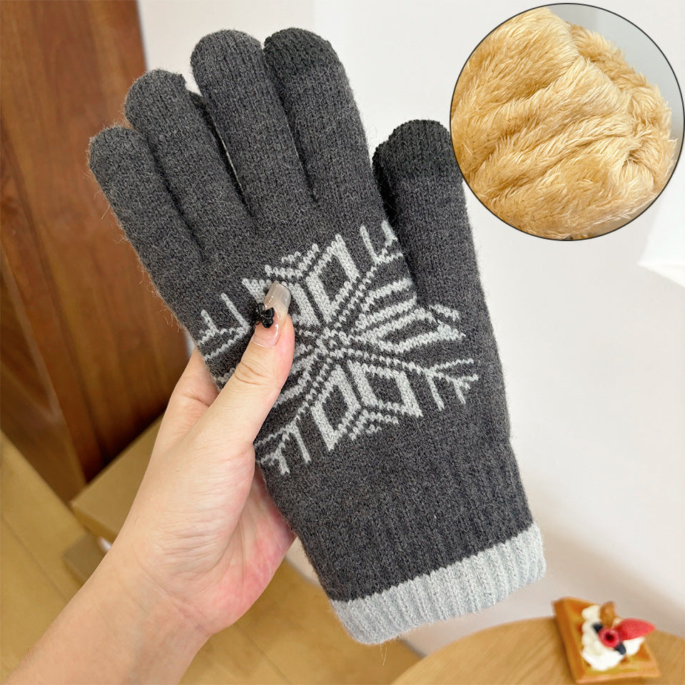 Men's Winter Cold Protection Fleece Thickened Outdoor Gloves