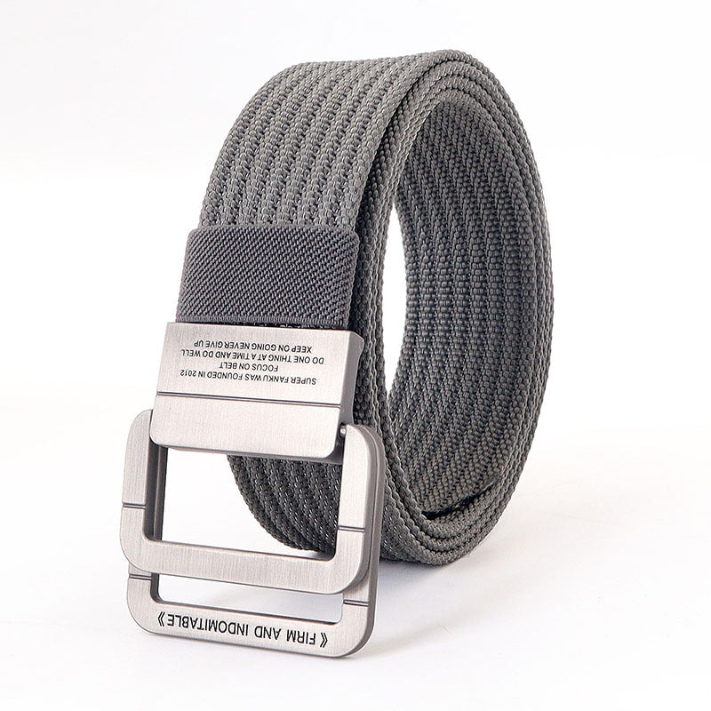 Men's Alloy Double Buckle Korean Weaving Nylon Belts