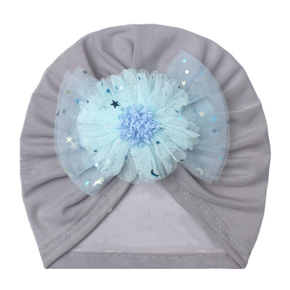 Summer Hat Mesh Thin Bow Flower Kids' Headwear