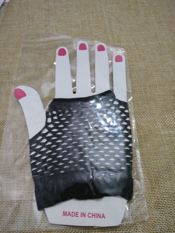 Creative Style Nylon Short Sexy Fishnet Decorative Gloves