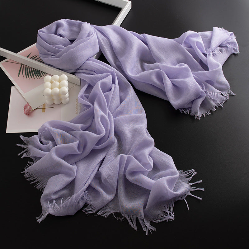 Women's Color Thin High-grade Long Air Conditioning Scarfs