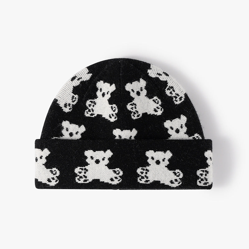 Women's Cute Animal Knitted Hat Fashion Face Hats & Caps