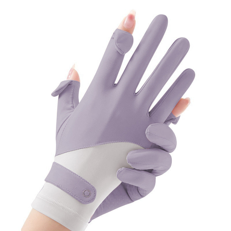 Women's Sports Driving Biking Breathable Thin Ice Gloves