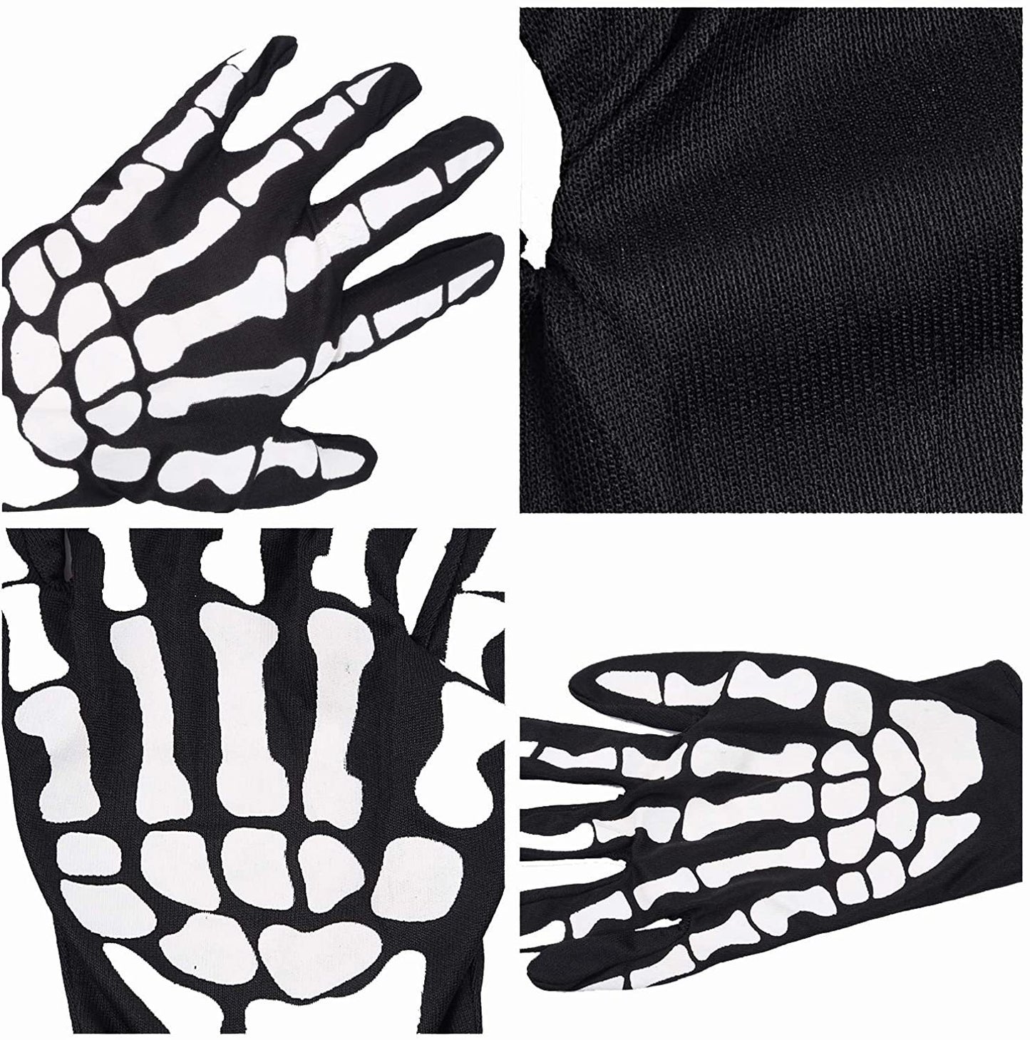 Women's & Men's Punk Skull Paw Joint Bone Halloween Gloves