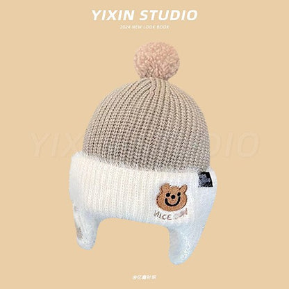 Earmuffs Hat Knitted Korean Warm Boys Winter Windproof Kids' Headwear