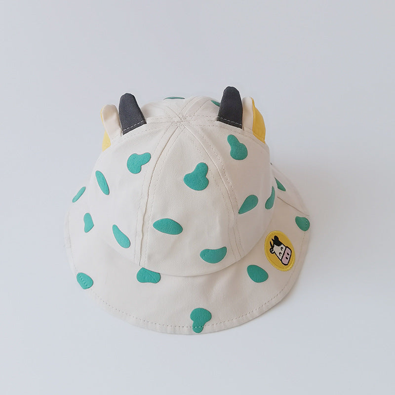 Children's Hat Cow Spot Thin Net Bucket Kids' Headwear