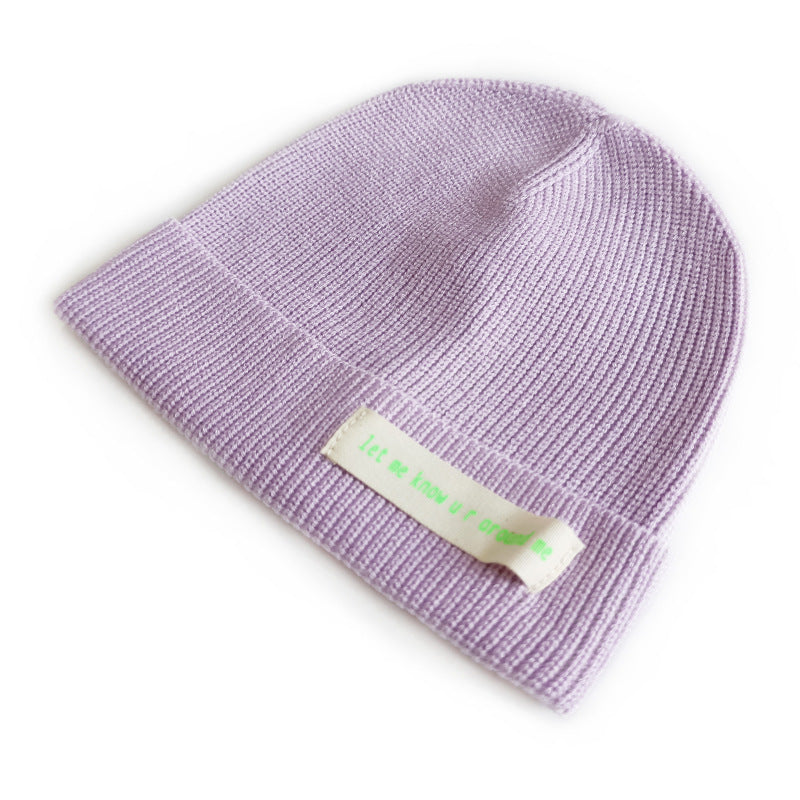 Children's Cat Brother Simplicity Knitted Hat With Logo Kids' Headwear