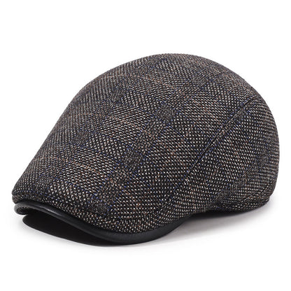 Men's Comfortable Plaid Warm Thickened Fleece Advance Hats & Caps