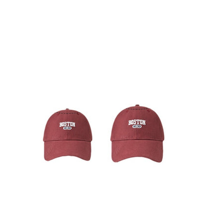 Women's Korean Big Head Circumference Red Baseball Hats & Caps