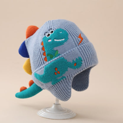 Children's Cute Dinosaur Hat Woolen Warm Boys Kids' Headwear