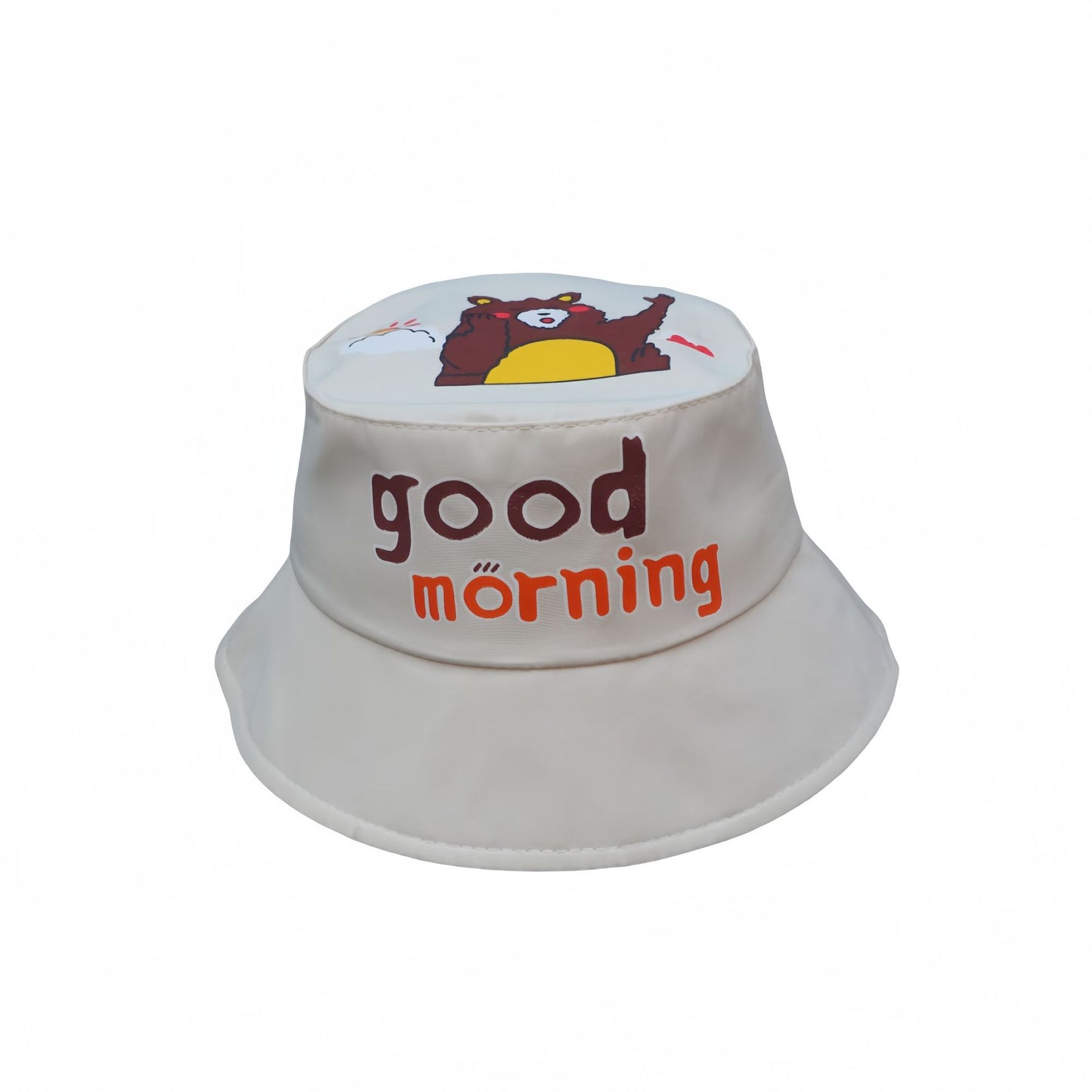 Children's Bucket Hat Good Morning Bear Sun Protection Kids' Headwear