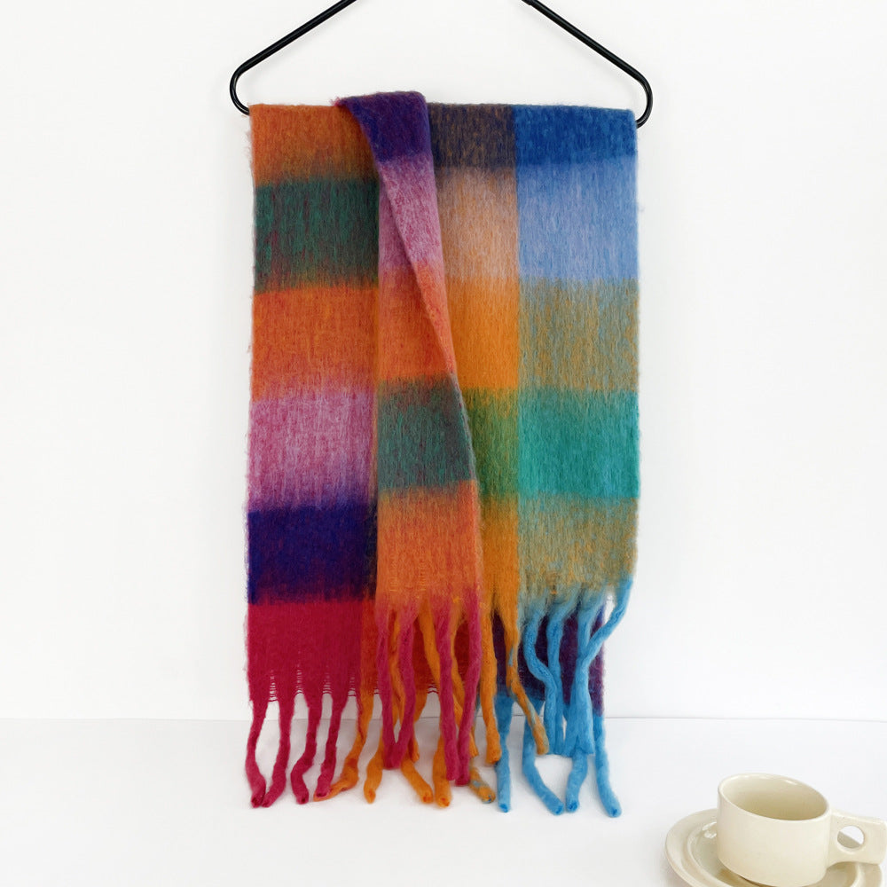 Color Small Sweet Potato Warm Mid-length Scarfs