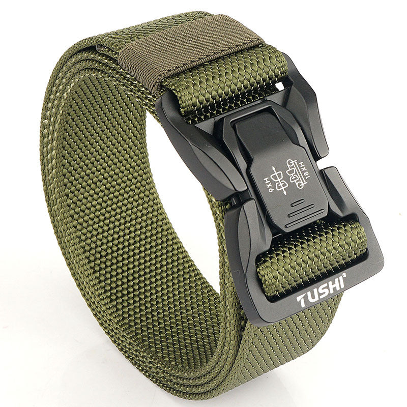 Men's Tactical Alloy Buckle Training Nylon Waistband Outdoors Belts