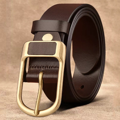 Men's Leather Casual Business Simplicity Cowhide Medium Belts