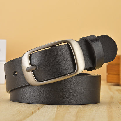 Women's Fashion Casual Versatile Korean Style Imitation Leather Pin Belts