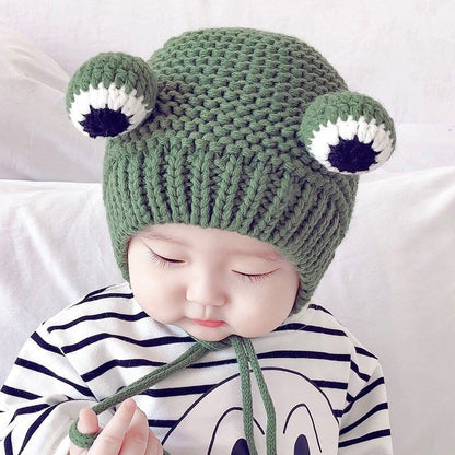 Frog Knitted Woolen Infant Fun Cute Kids' Headwear