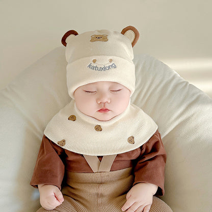 Cartoon Bear Hat Thin Cotton Born Beanie Kids' Headwear