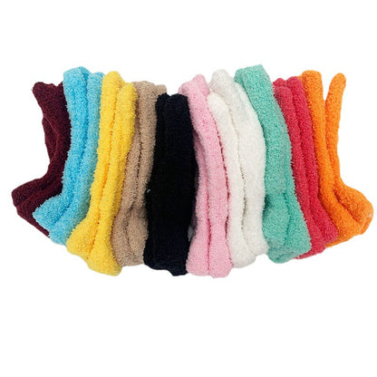 Women's & Men's Winter Towel Material Thickened Warm Full Finger Gloves