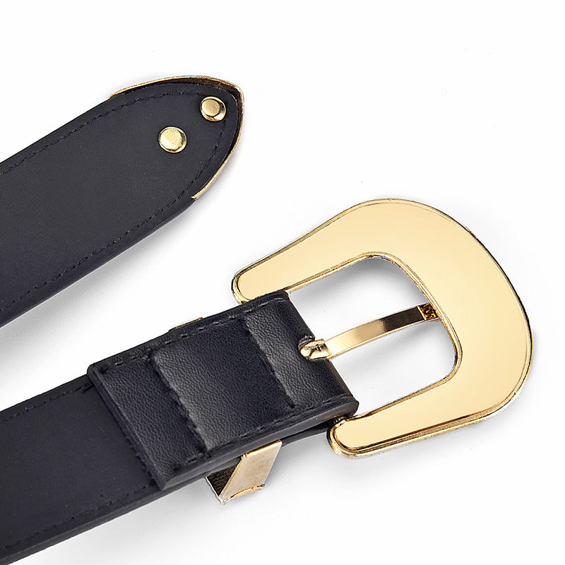 Women's Fashion Pin Buckle Three-piece Retro High Belts