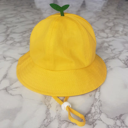 Children's Yellow Kindergarten Primary School Bucket Hat Kids' Headwear