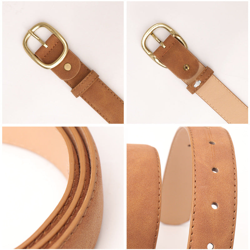 Women's Style Trendy Bronze Pin Buckle Female Belts