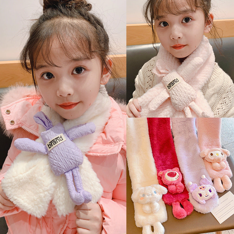 Children's Attractive Versatile Korean Plush Warm Scarfs