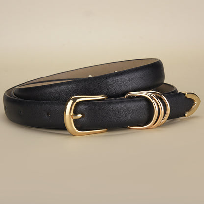 Women's Simple Gold Buckle Three-piece High-grade Decorative Belts