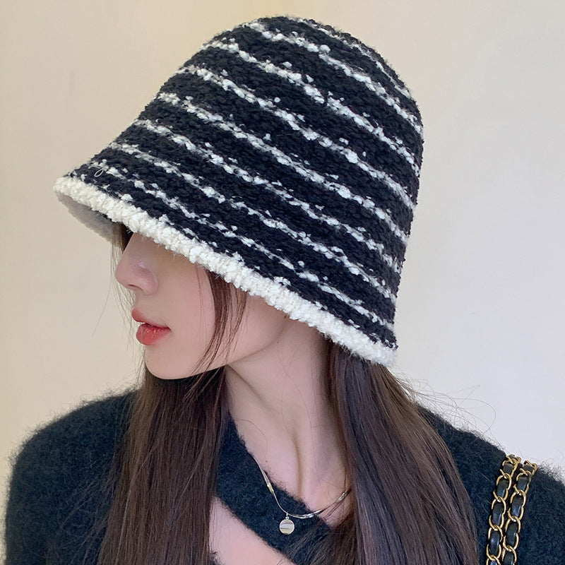 Women's Bucket Hat Striped Big Head Circumference Plain Hats & Caps