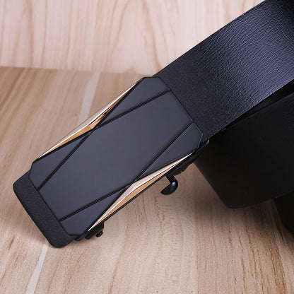 Men's Leather Toothless Automatic Buckle Waist Seal Belts