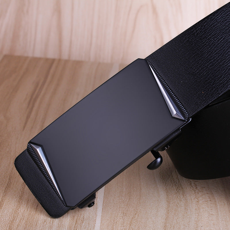 Men's Leather Toothless Automatic Buckle Waist Seal Belts