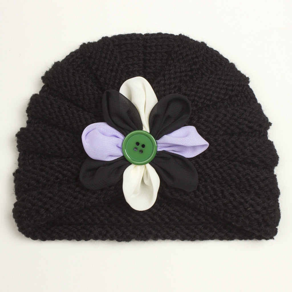 Cool Autumn Wool Flower Hat Sleeve Kids' Headwear