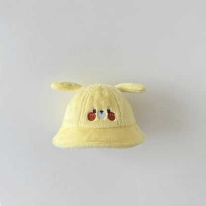 Children's Hat Cute Super Plush Warm Fisherman Kids' Headwear