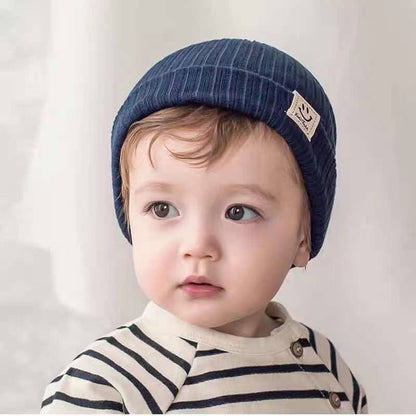 Children's Korean Smiley Hat Sleeve Knitted Boys Kids' Headwear