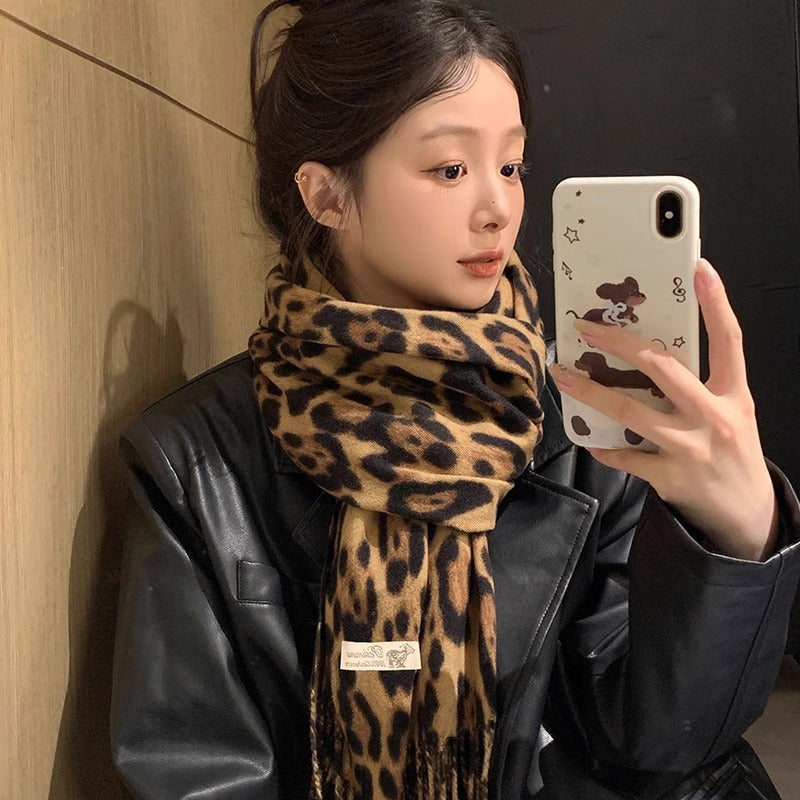 Women's Leopard Print Hot Sweet Cool Style Warm Scarfs