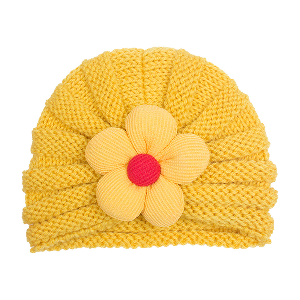 Children's Winter Warm Flower Knitted Hat Multicolor Kids' Headwear