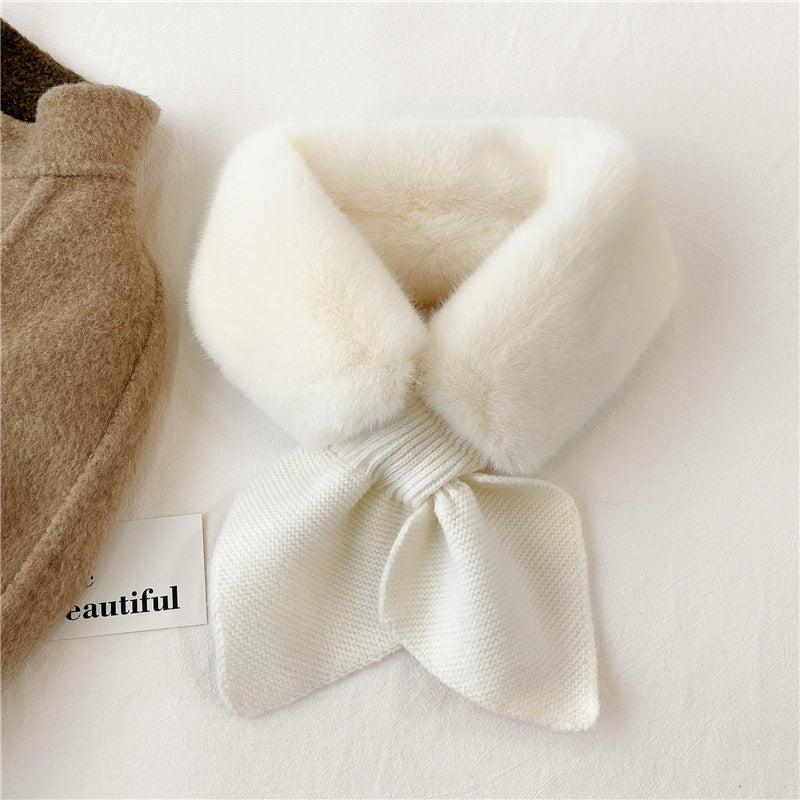 Stitching Furry Imitate Rex Rabbit Fur Scarfs