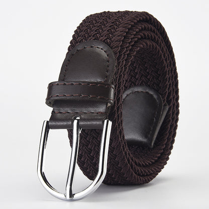 Women's & Men's Woven Stretch Casual Alloy Pin Buckle Belts