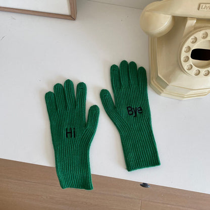 Winter Warm Letter For Couple Long Gloves