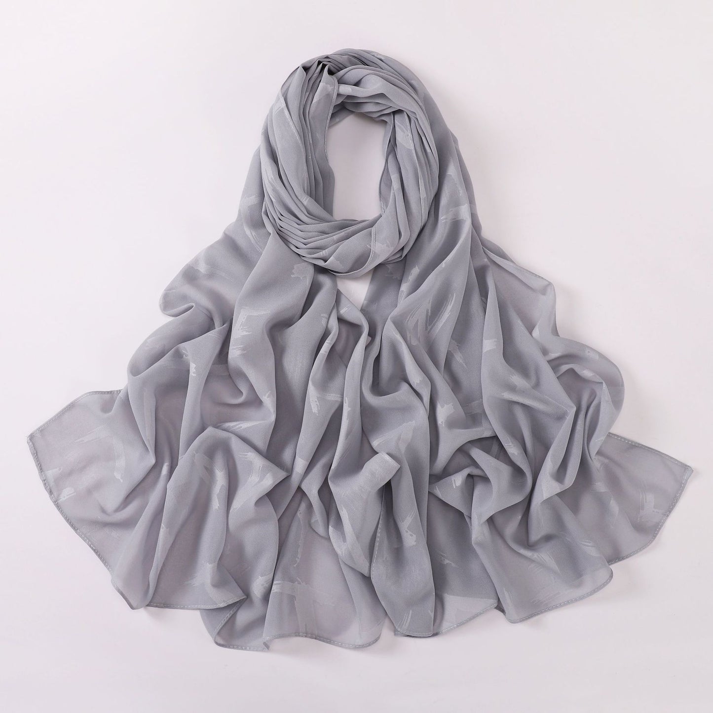 Chiffon Letter Embossed Hui North Africa Scarfs